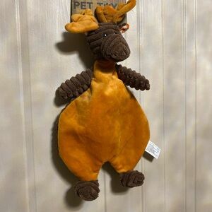 Giftable  Flat Moose’s 13”Toy  Clinker And Squeaker